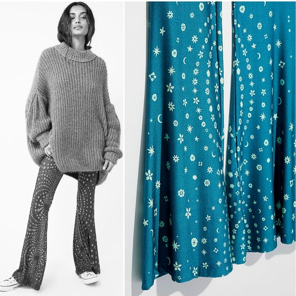 New novella royale janis bells aqua haze legging L teal turquoise leggings pants - Picture 6 of 16